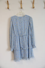 Inspired Hearts Blue Floral Tiered Dress | XL