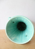 McCoy Teal Double Handled Pottery Vase