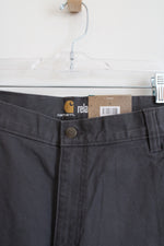 NEW Carhartt Relaxed Fit Rugged Flex Duck Dungaree Gray Pants | 38X32