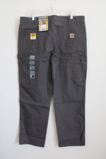 NEW Carhartt Relaxed Fit Rugged Flex Duck Dungaree Gray Pants | 38X32