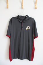 NFL Nike Dri-Fit Gray & Maroon Washington Redskins Polo Shirt | XL