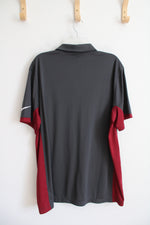 NFL Nike Dri-Fit Gray & Maroon Washington Redskins Polo Shirt | XL