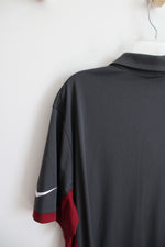 NFL Nike Dri-Fit Gray & Maroon Washington Redskins Polo Shirt | XL