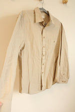Banana Republic Relaxed Tan Button Down Shirt | M