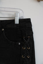 Madden NYC Black Cutoff Lace-Up Shorts | 4