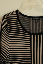Roz & Ali Gray and Black 3Q Sleeve Sweater Dress | XL