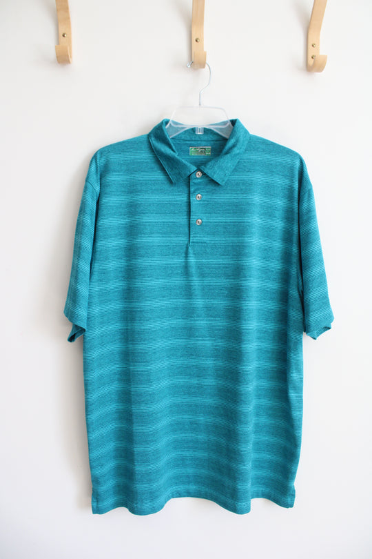 Ben Hogan Performance Blue Striped Polo Shirt | XL (46/48)