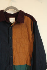 American Eagle Color Blocked Corduroy Lightweight Shirt | XLT