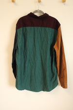 American Eagle Color Blocked Corduroy Lightweight Shirt | XLT