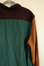 American Eagle Color Blocked Corduroy Lightweight Shirt | XLT