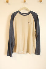 Columbia Blue & Tan Baseball Tee | L