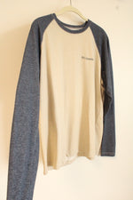 Columbia Blue & Tan Baseball Tee | L