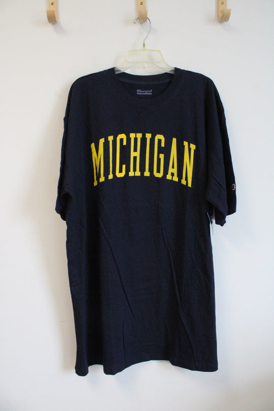 NEW Champion Navy & Yellow Michigan Cotton Dress | 2XL