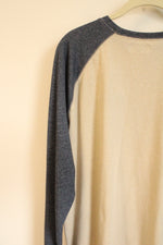 Columbia Blue & Tan Baseball Tee | L