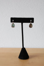 Abalone Sterling Silver Drop Stud Earrings