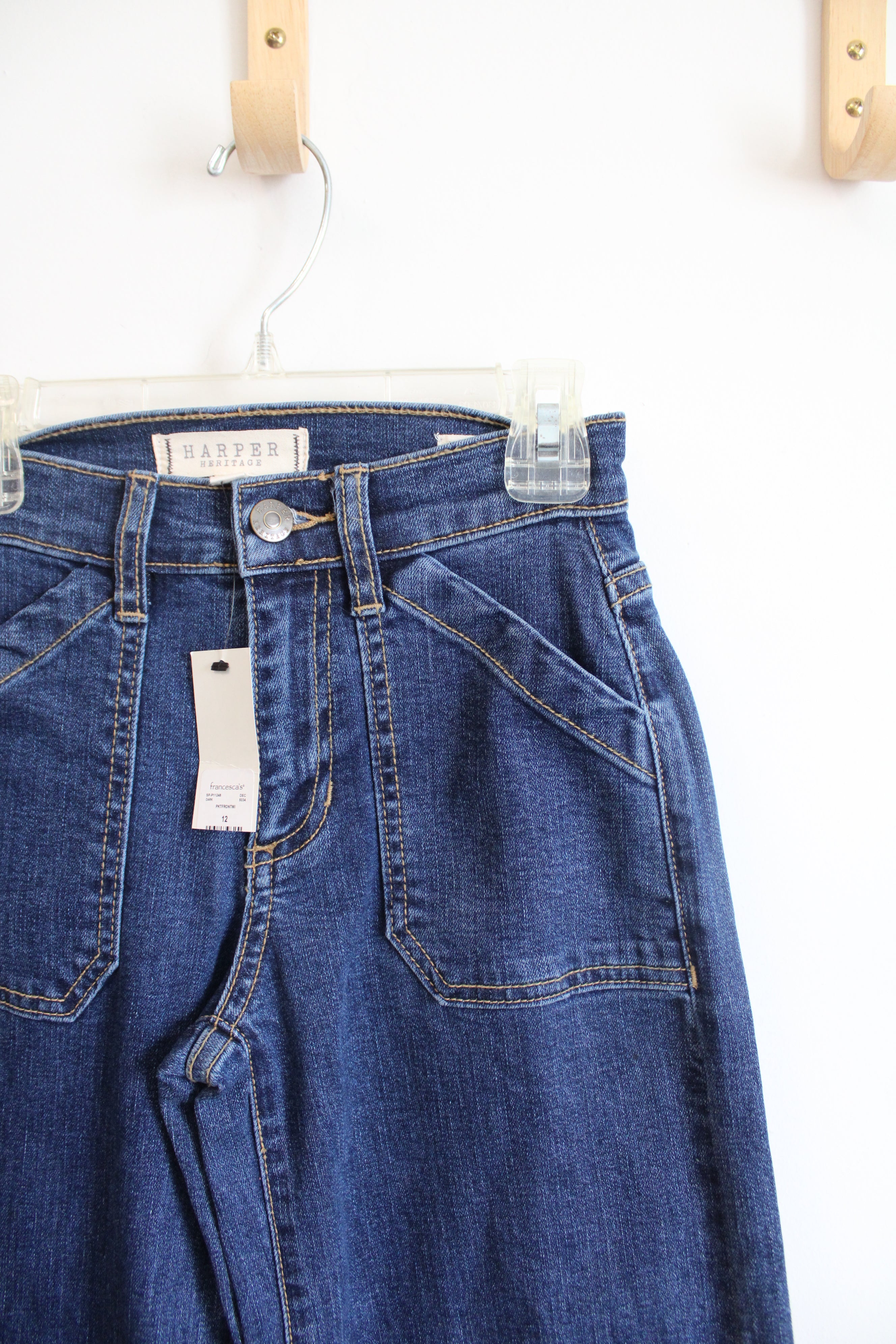 NEW Harper Heritage High Rise Wide Leg Crop Jeans | Youth 12