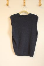 John W. Nordstrom Blue Cashmere Sweater Vest | M