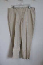 NEW Lands' End Tailored Fit Beige Pants | 38