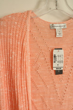 NEW Christopher & Banks Orange Knit Cover-up | M