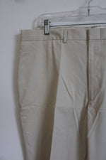 NEW Lands' End Tailored Fit Beige Pants | 38