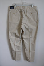 NEW Lands' End Tailored Fit Beige Pants | 38