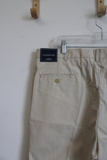 NEW Lands' End Tailored Fit Beige Pants | 38