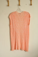 NEW Christopher & Banks Orange Knit Cover-up | M