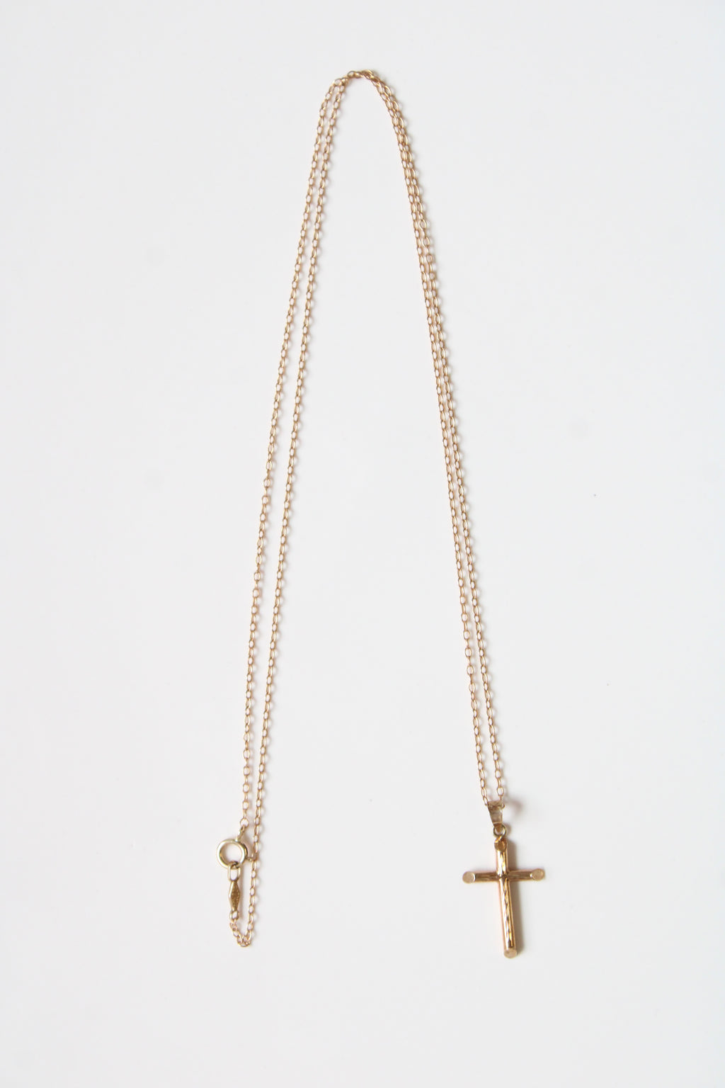 10K Yellow Gold Cross Pendant Necklace