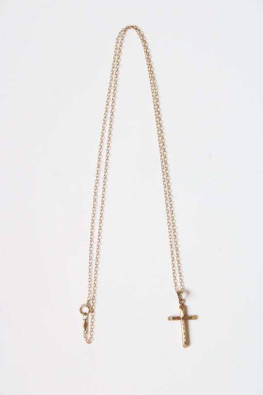 10K Yellow Gold Cross Pendant Necklace