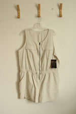 NEW Avia Silver Birch Hike Romper with Pockets and Front Zip | XL