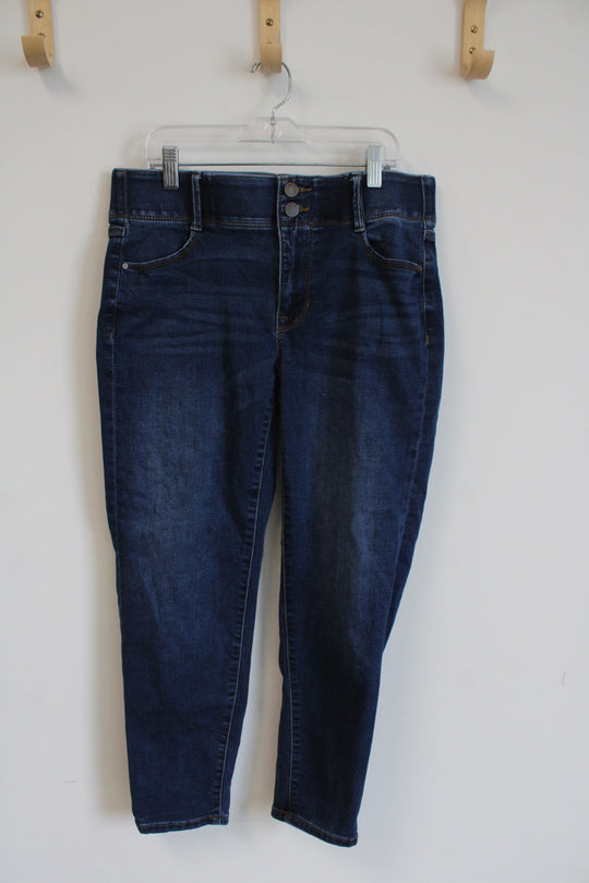 Apt. 9 Ankle-Length Dark Blue 2-Button Denim Jeans | 10