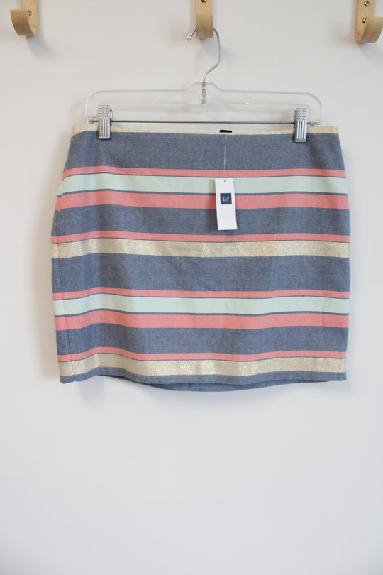 NEW Gap Blue Striped Mini Skirt | 4
