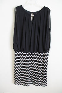 Perceptions Black Chiffon Top Dress | 20
