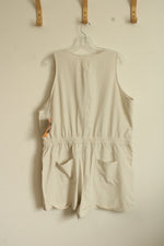 NEW Avia Silver Birch Hike Romper with Pockets and Front Zip | XL