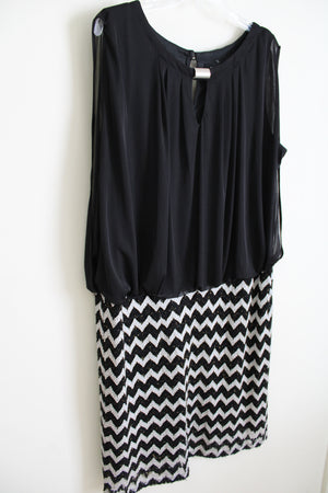 Perceptions Black Chiffon Top Dress | 20