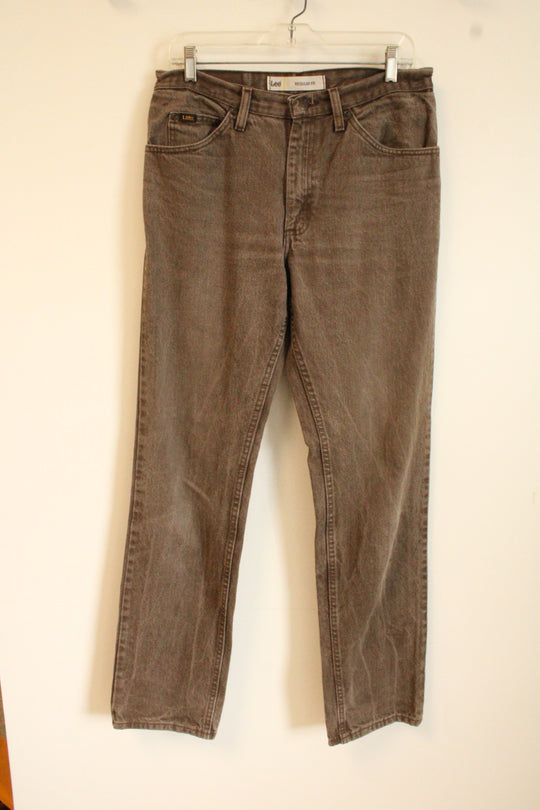 Lee Regular Fit Brown Denim Jeans | 32X34