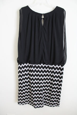 Perceptions Black Chiffon Top Dress | 20
