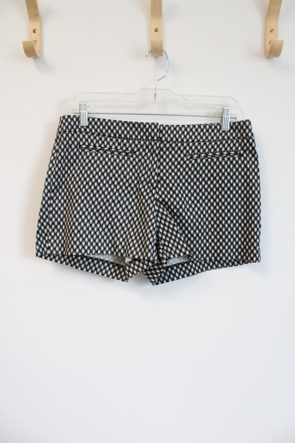 Kenar Black White Patterned Chino Shorts | 6