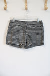 Kenar Black White Patterned Chino Shorts | 6