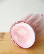 Vintage Fenton Pink Swirl Ruffled Edge Vase