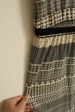 Loft Black and White Printed Lined Dress | M