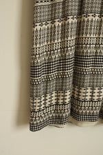 Loft Black and White Printed Lined Dress | M