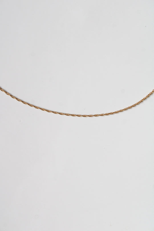 14KT Yellow Gold Twist Chain 15" Necklace