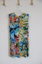 Ariella Colorful Floral Sleeveless Dress | L