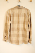 NEW Carhartt Tan Plaid Loose Fit Flannel | L