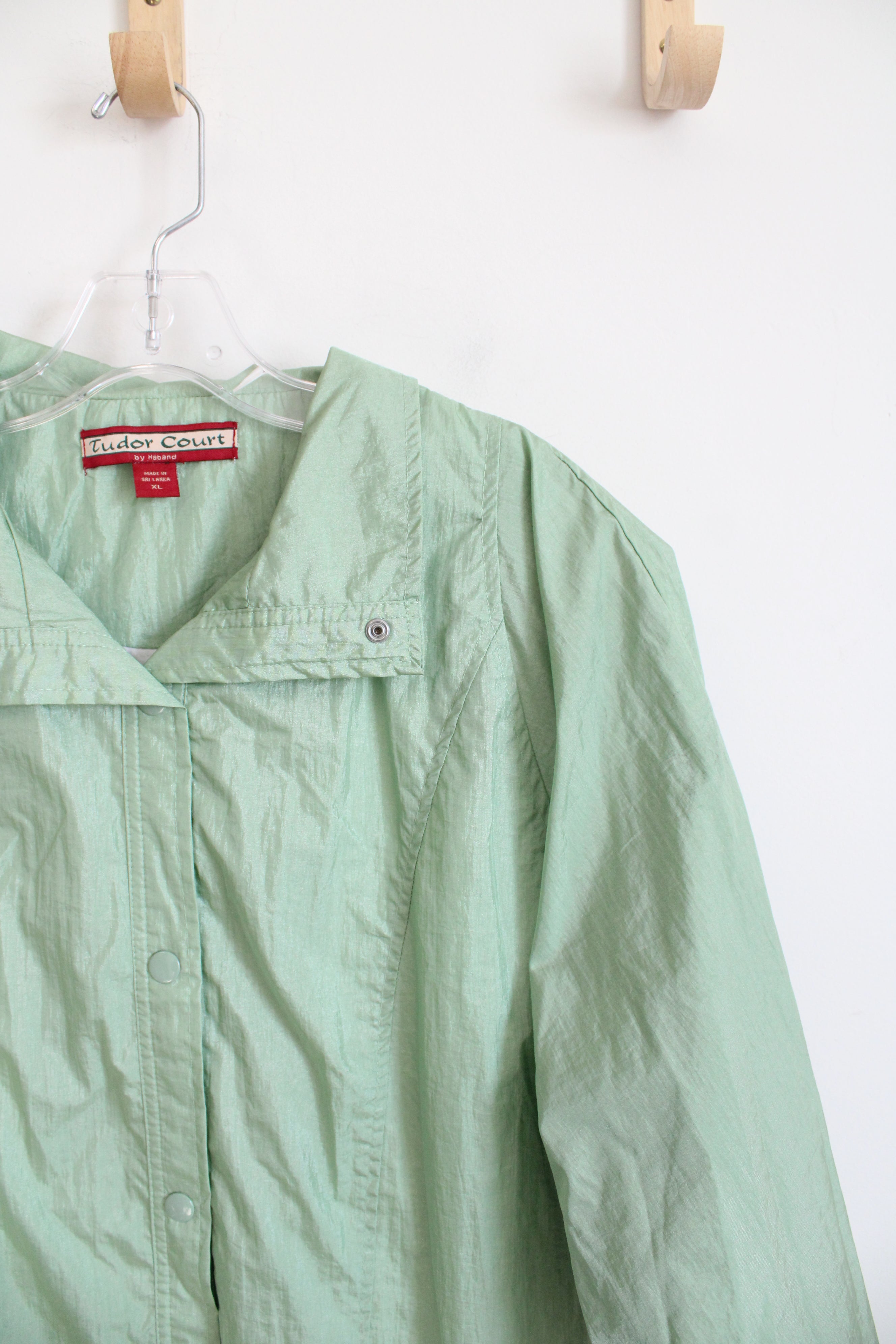 Tudor Court By Haband Vintage Green Lined Windbreaker | XL