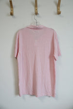 NEW Banana Republic Pink Linen Blend Polo Shirt | M