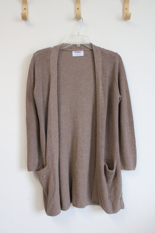 Old Navy Brown Knit Open Cardigan | XS