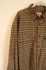 Woolrich Green Plaid Button Down Shirt | XL