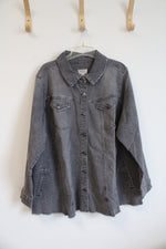 LOGO Gray Wash Denim Jacket | 26W